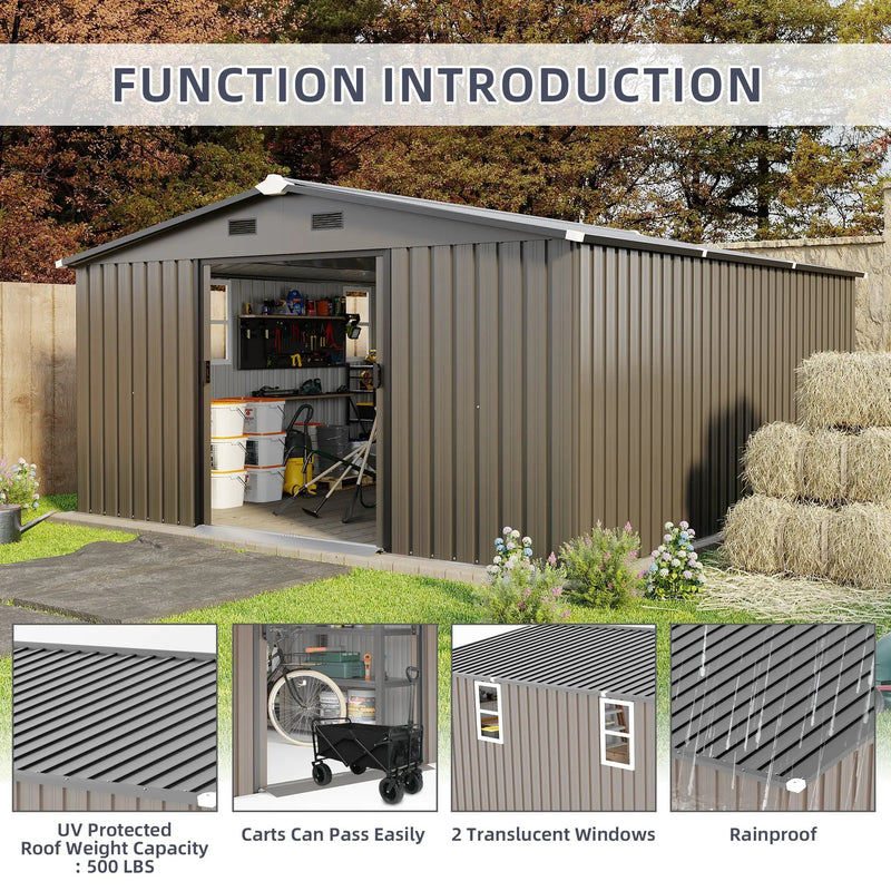 Campcraft 10x12ft Color Steel Plate Storage Shed by HouseOfZazla