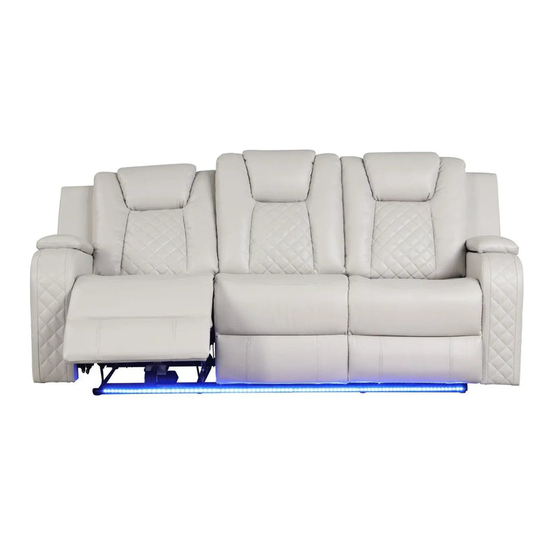Benz - Power Reclining Sofa With LED Lighting by HouseOfZazla