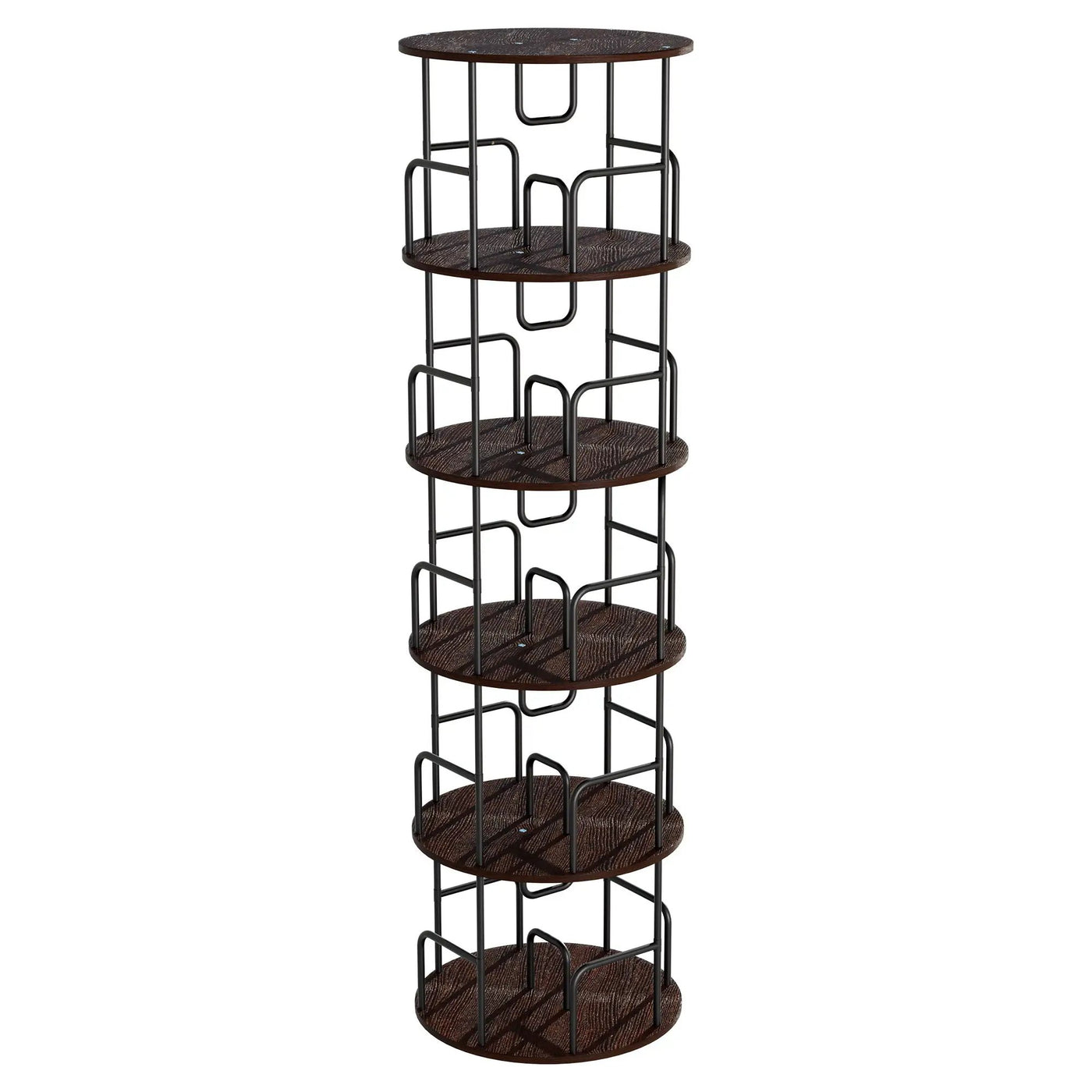 Rotating Bookshelf Tower 5 Tier Spinning 360 Degree Revolving Storage Shelf by HouseOfZazla