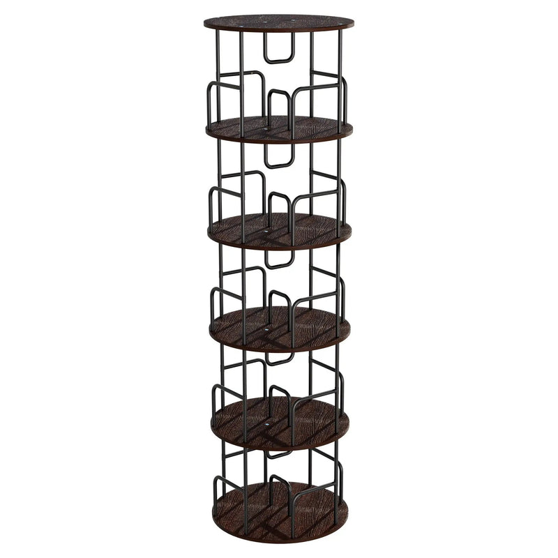 Rotating Bookshelf Tower 5 Tier Spinning 360 Degree Revolving Storage Shelf by Unique Piece Furniture