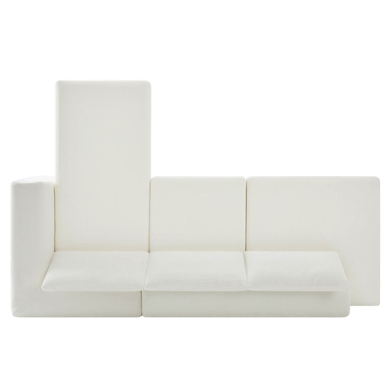 L-Shaped Modular Sofa With Double Layer Cushion by HouseOfZazla