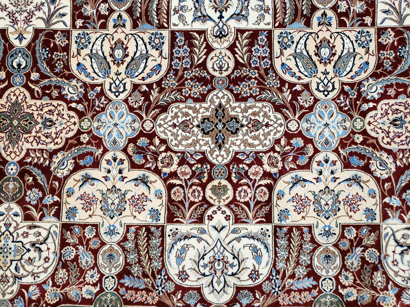 Persian Nain Rug 11x15 – Wool on Silk, Hand-Knotted, Signed Masterpiece by Jewel Rugs