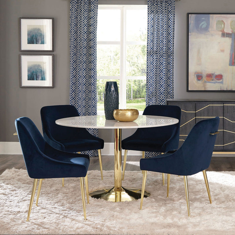 Raleigh - 5 Piece Dining Set - Blue by HouseOfZazla