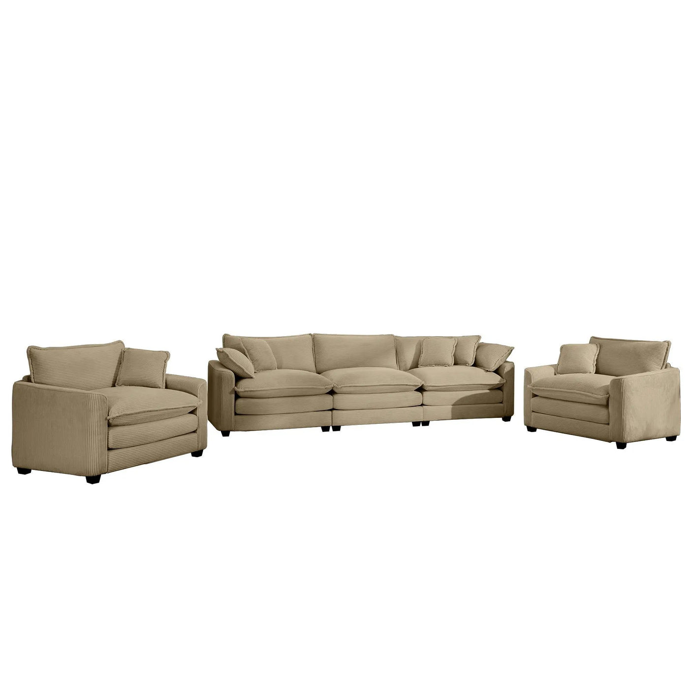 Elegant Oversized Sectional Sofa Set With Deep Seats And Flexible Layout by Unique Piece Furniture