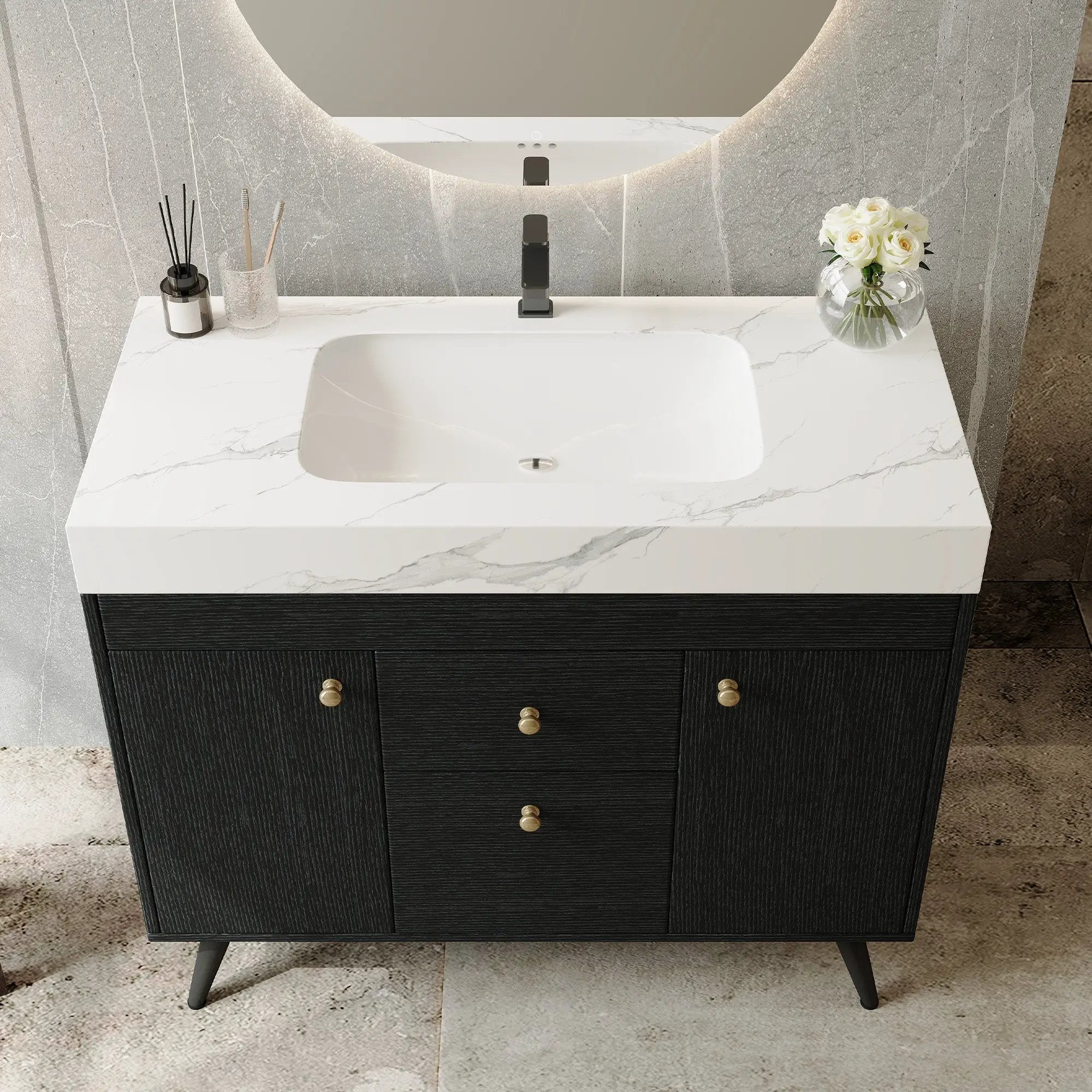 36" Modern Freestanding Bathroom Vanity by HouseOfZazla