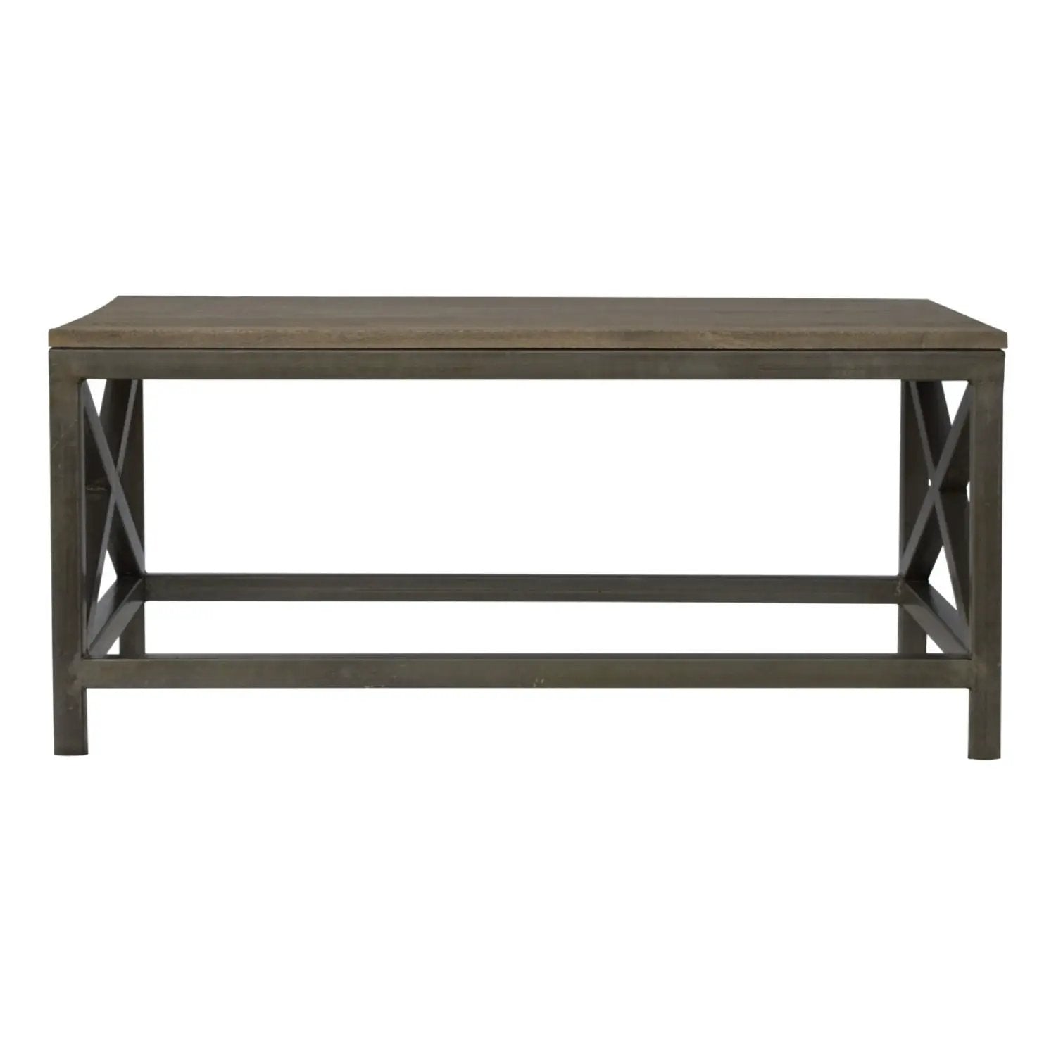 Cross Metal Coffee Table - Pewter by Unique Piece Furniture
