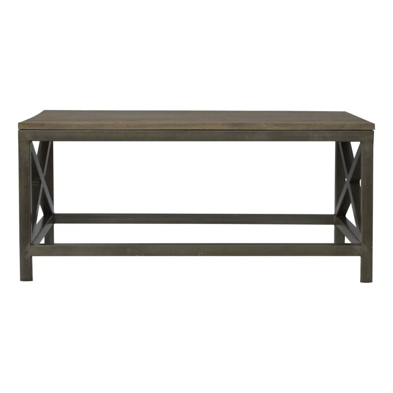 Cross Metal Coffee Table - Pewter by Unique Piece Furniture