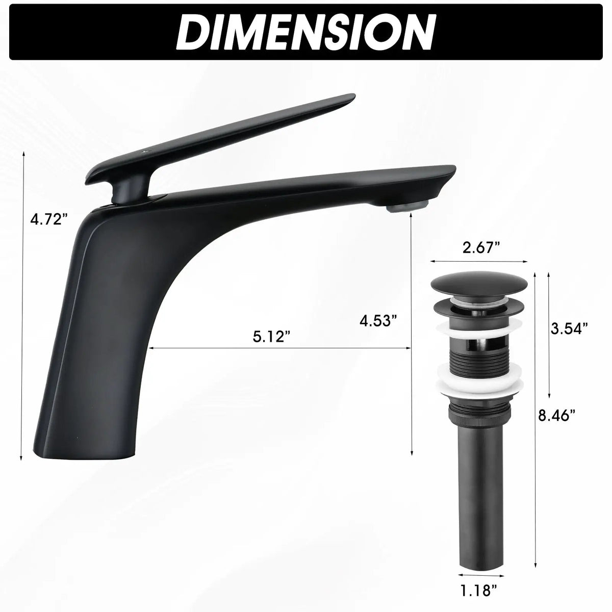Single Hole Bathroom Sink Faucet with Pop Up Drain by HouseOfZazla