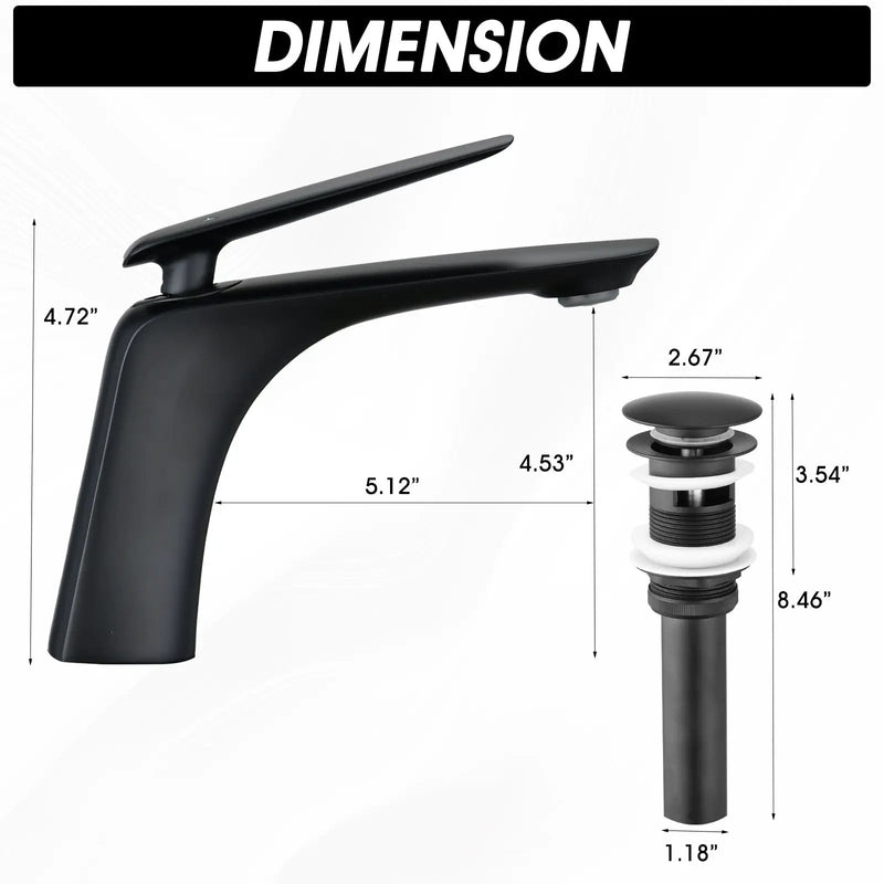 Single Hole Bathroom Sink Faucet with Pop Up Drain by HouseOfZazla