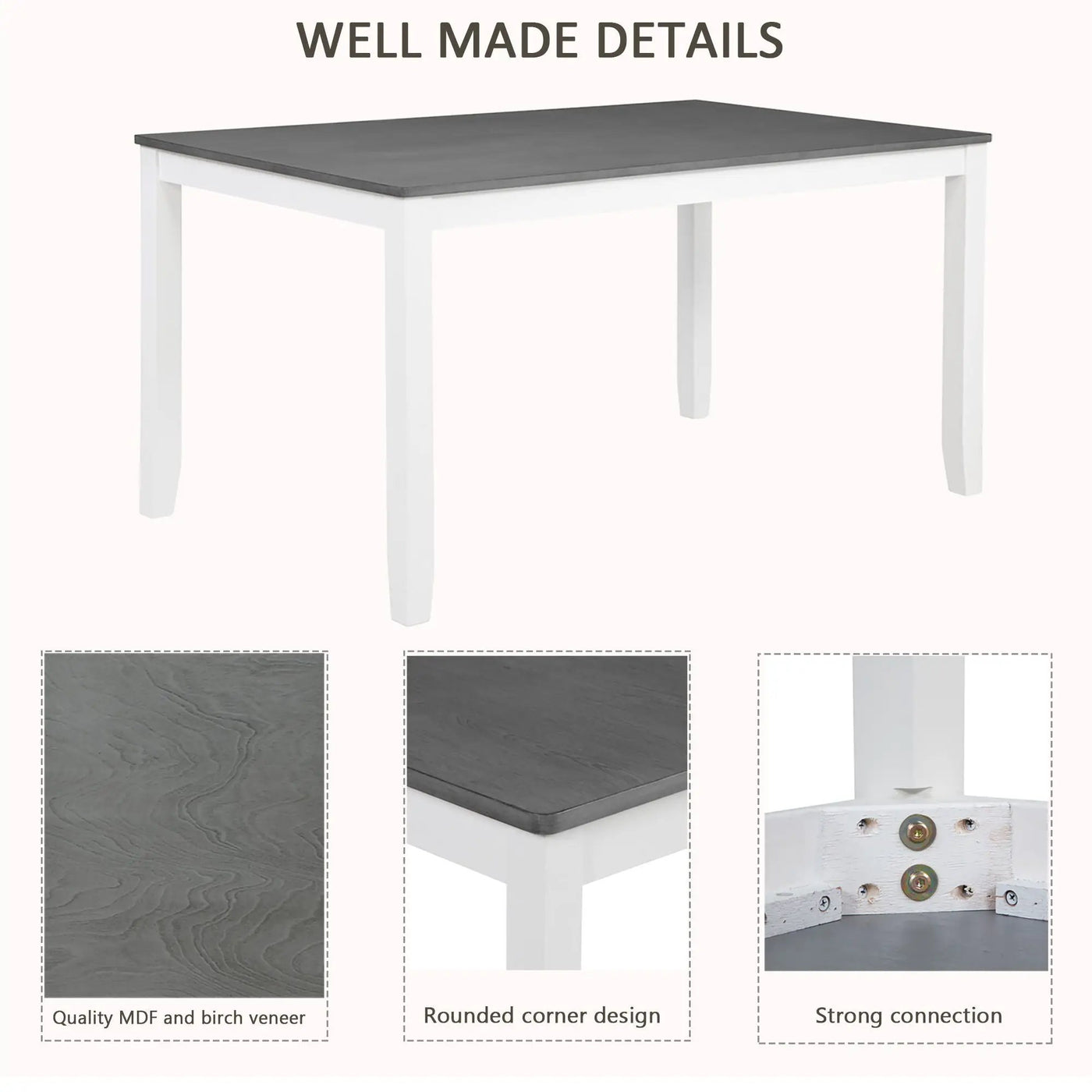 Kitchen Dining Set, Rectangular Dining Table by Unique Piece Furniture