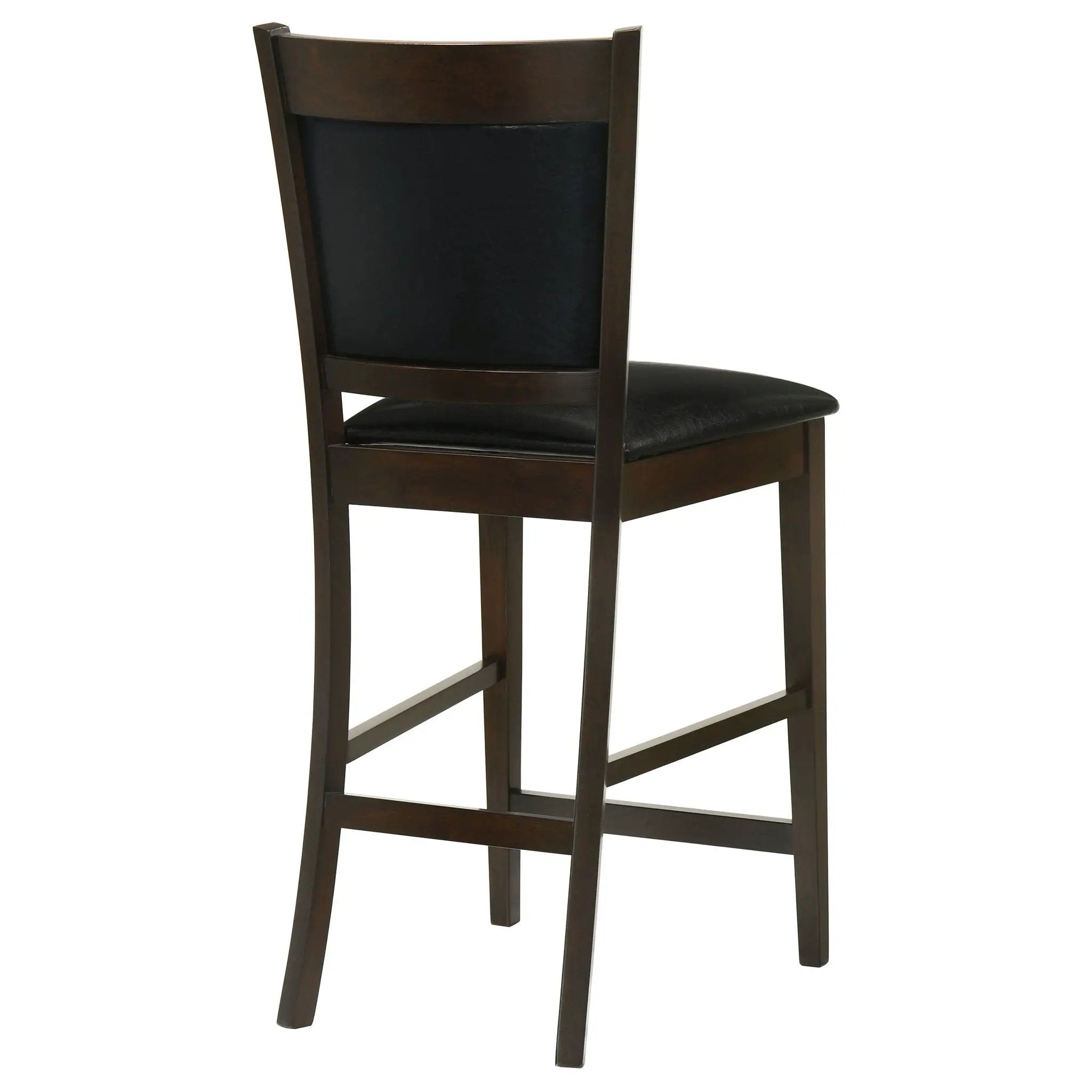 Upholstered Counter Height Stools (Set of 2) - Black / Espresso by HouseOfZazla