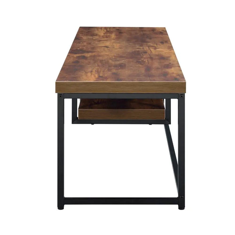 Bob - 16" TV Stand - Weathered Oak & Black Metal by Unique Piece Furniture