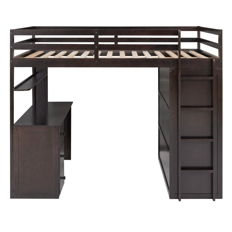 Loft Bed With Drawers, Desk, And Wardrobe