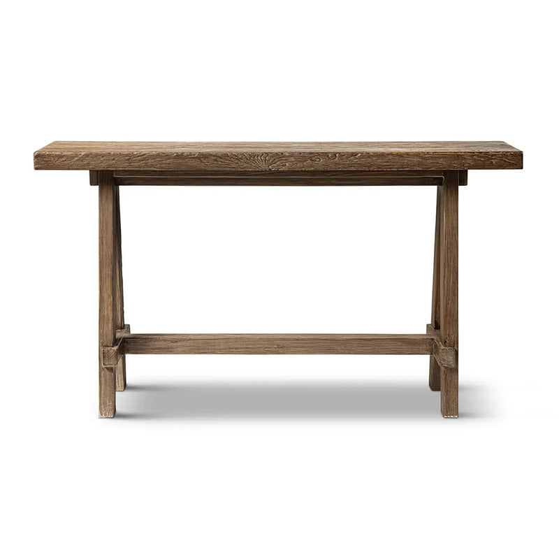 Hawthorne 60'' Solid Reclaimed Elm Trestle Console Table by HouseOfZazla