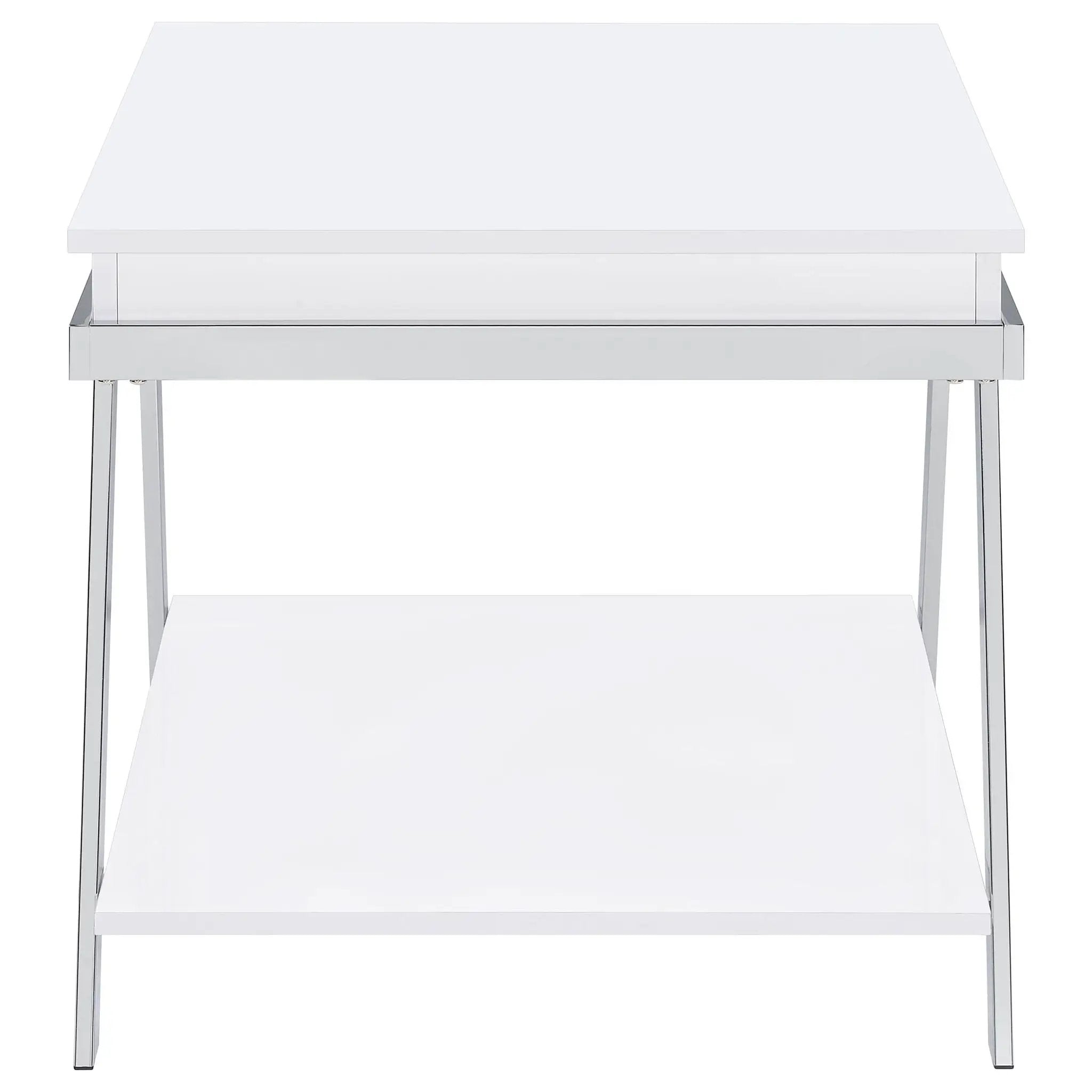 Briana - 2 Piece Coffee And End Table Set With Lift Top Legs - Gloss White