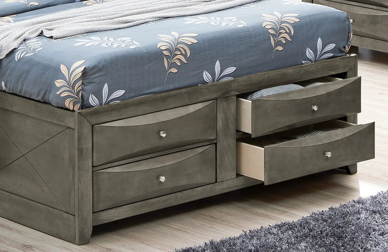 Modern Design Storage Bed With Bookcase Headboard by HouseOfZazla