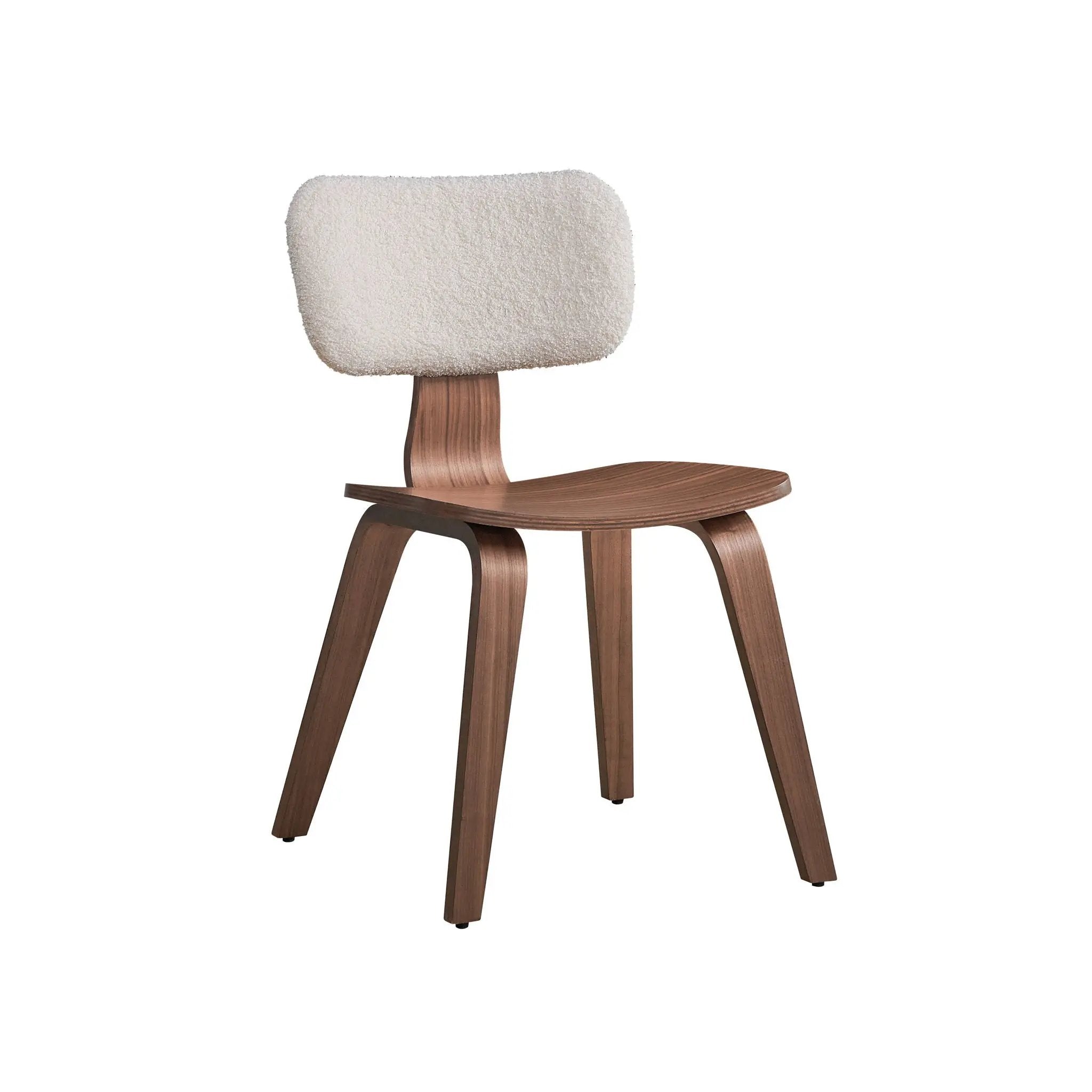 Casson - Boucle 7 Walnut Side Chair (Set of 2) - White / Walnut by Unique Piece Furniture