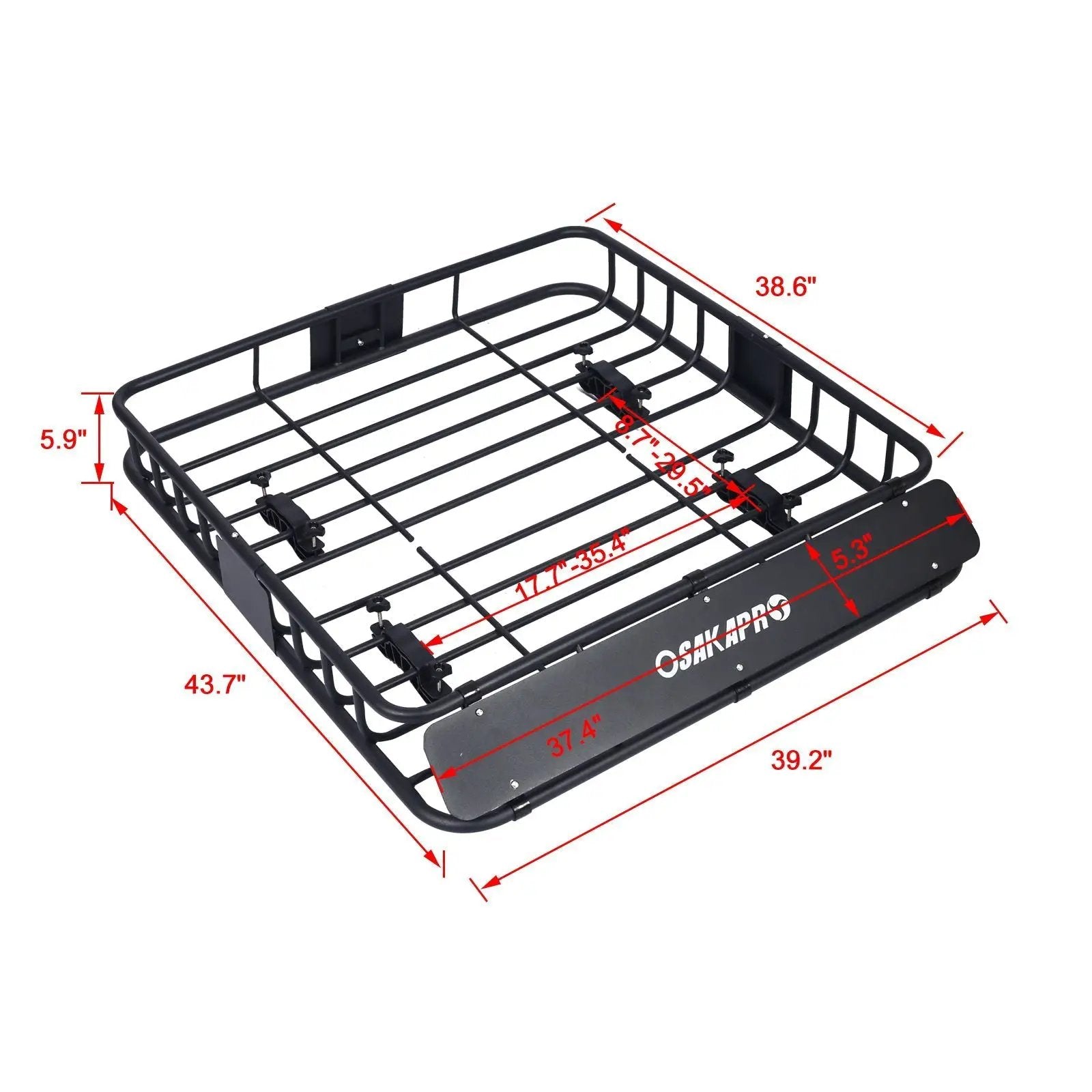 Motoring Rooftop Cargo Carrier Basket Steel Universal Fit Roof Rack by HouseOfZazla