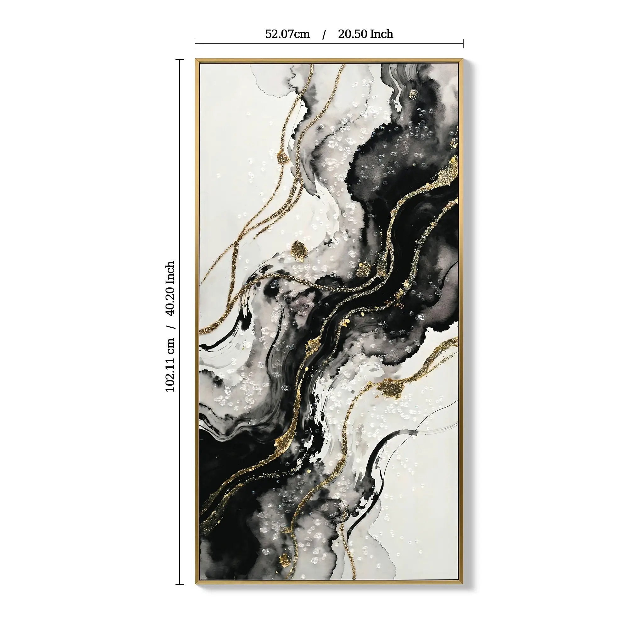 Large Framed And Abstract Wall Art, Minimalist Canvas Prints (Set of 2) - White / Black by Unique Piece Furniture