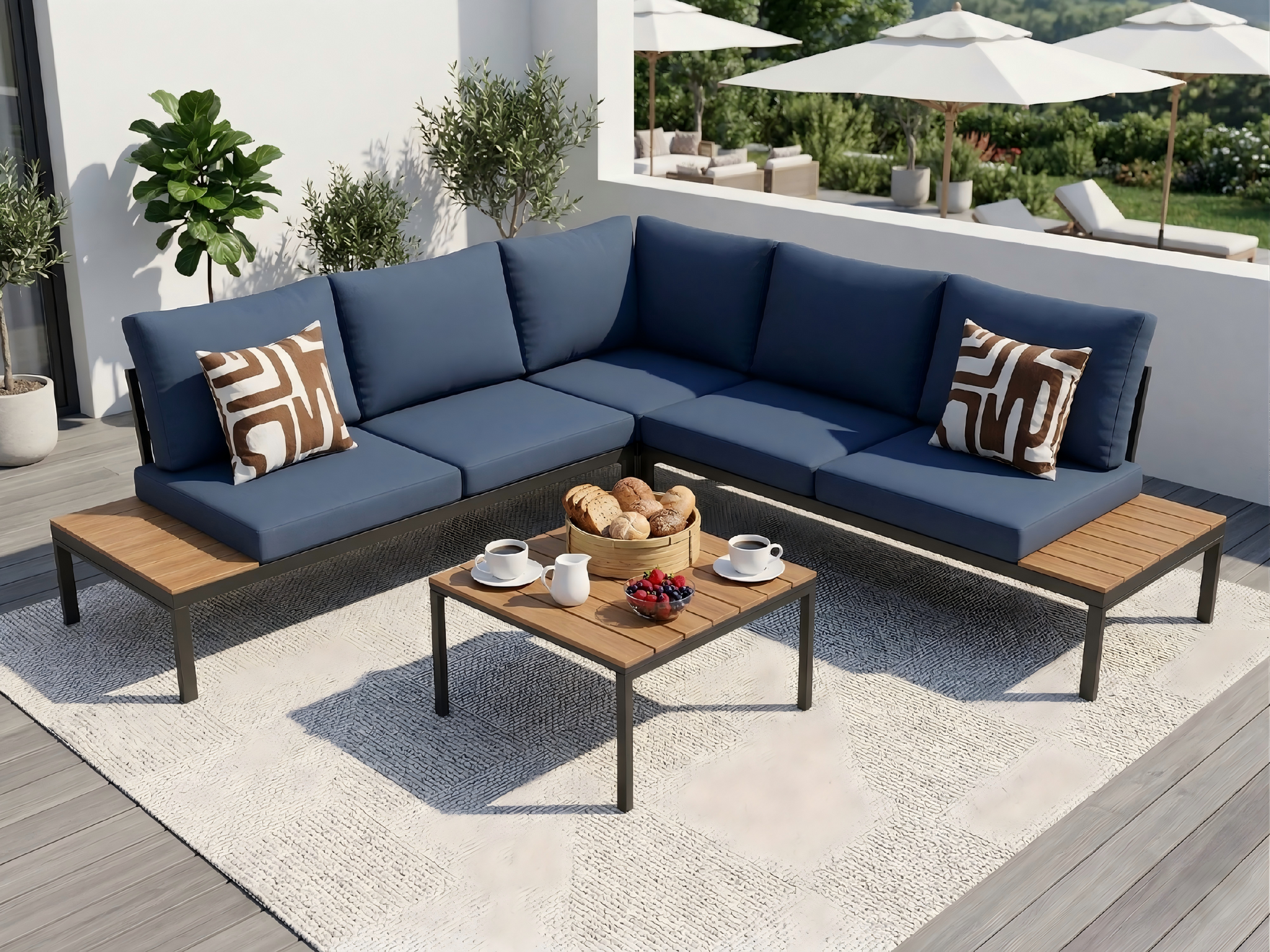 Outdoor Patio Furniture Set Sofa by HouseOfZazla