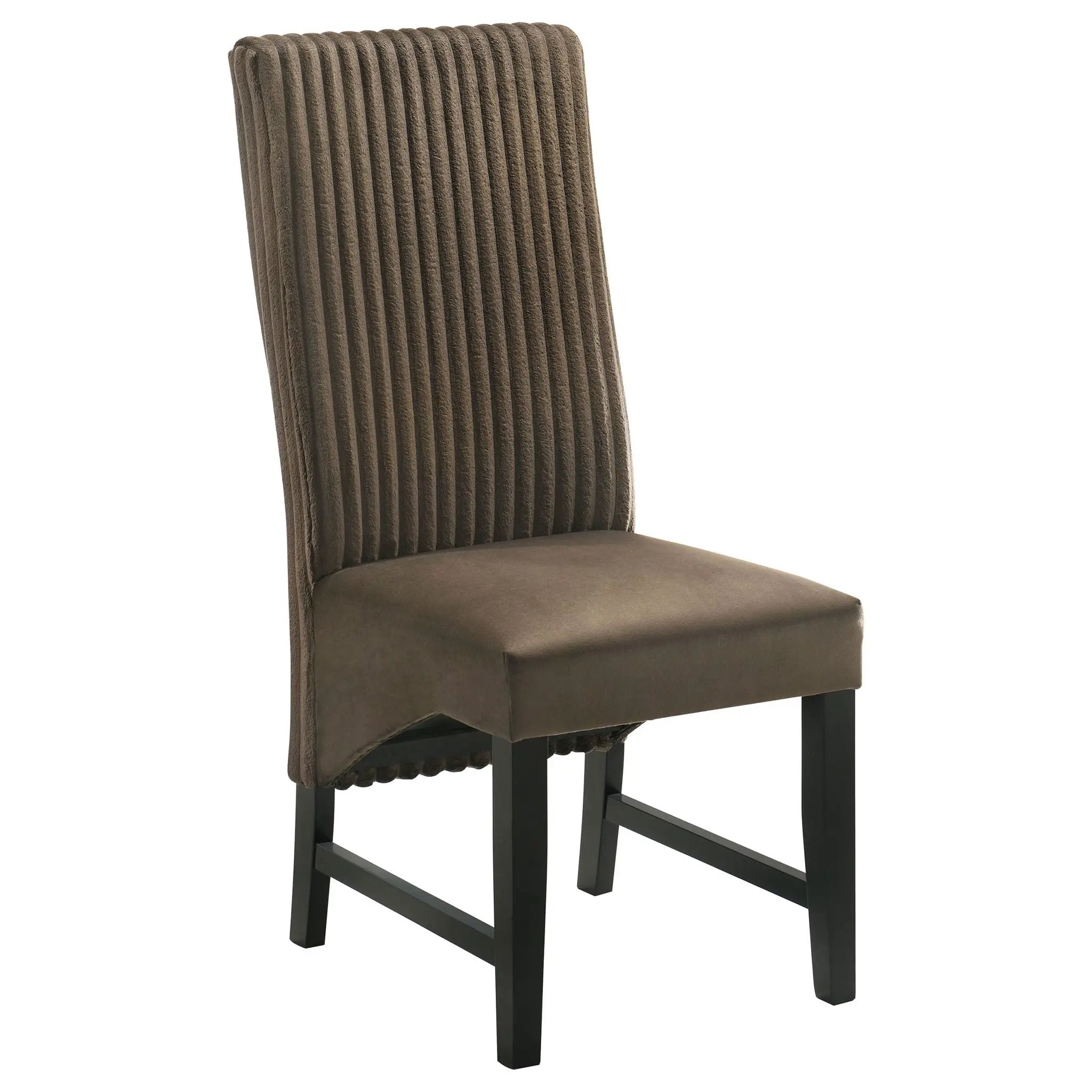 Barrand Upholstered Dining Side Chair Chocolate (Set of 2) by Unique Piece Furniture