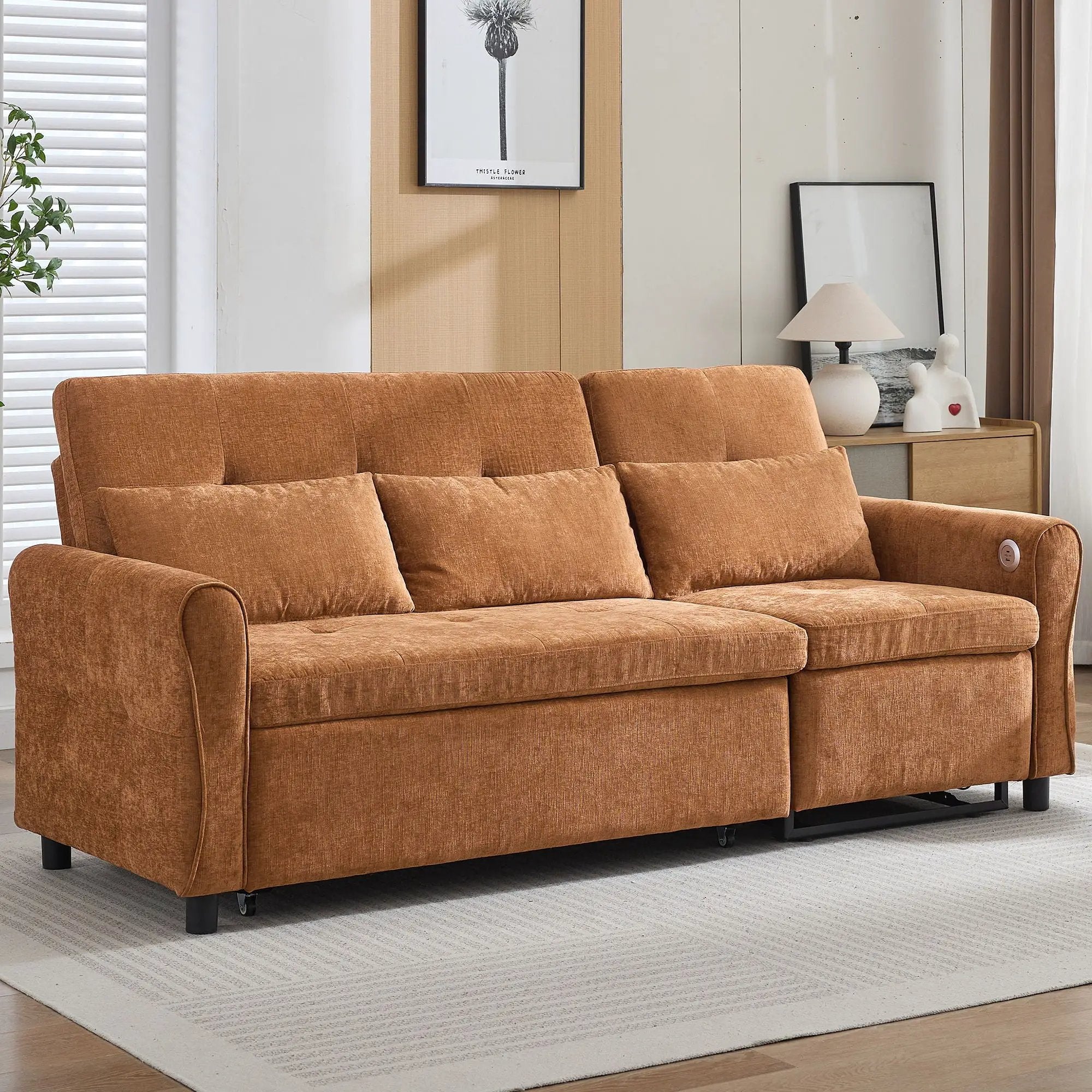 3 Seater Sofa Bed And Reversible Recliner by Unique Piece Furniture