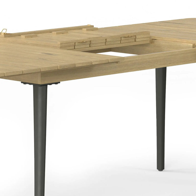 Beachside - Outdoor Extendable Dining Table - Light Teak by HouseOfZazla