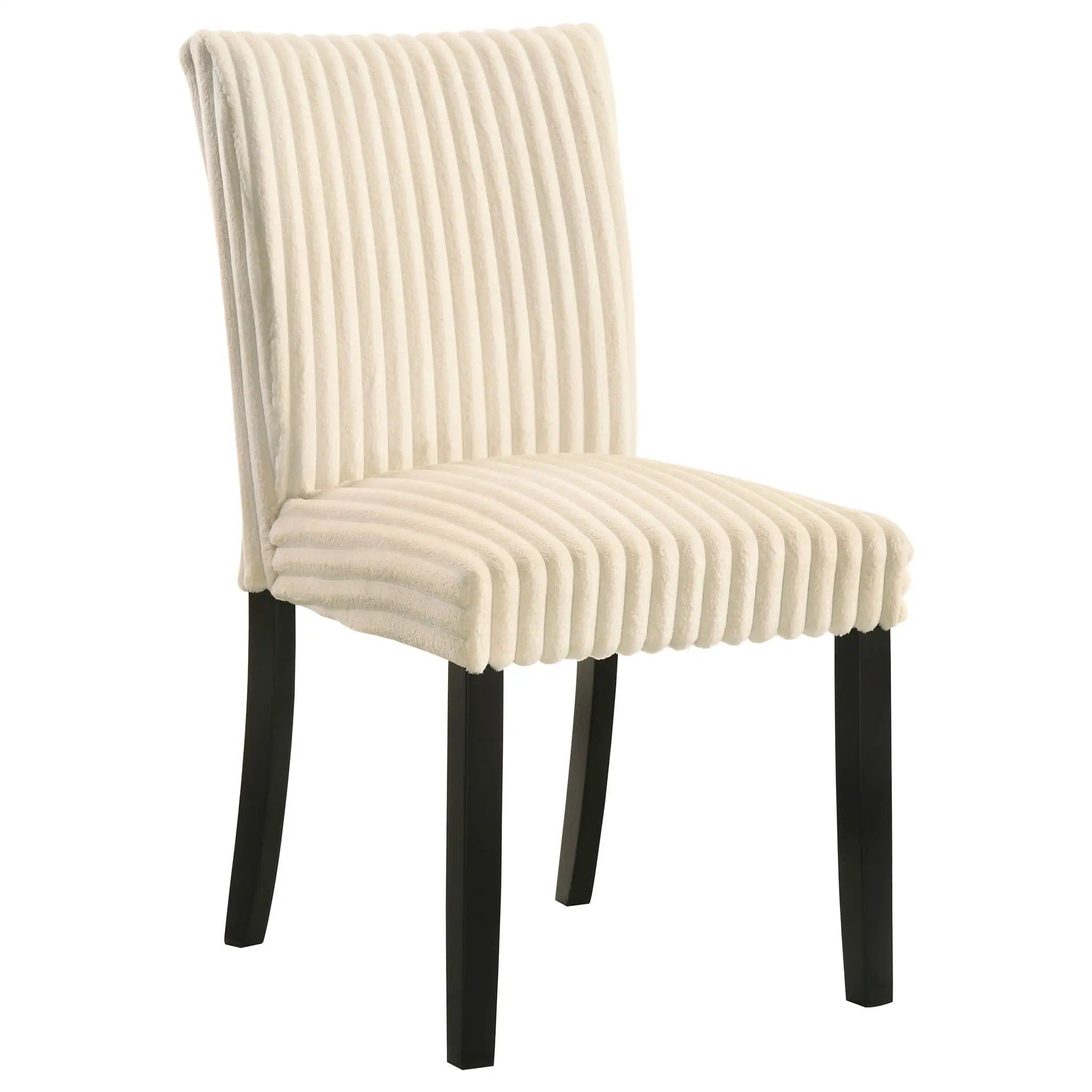 Dermott Upholstered Parson Dining Side Chair Cream (Set of 2) by Unique Piece Furniture