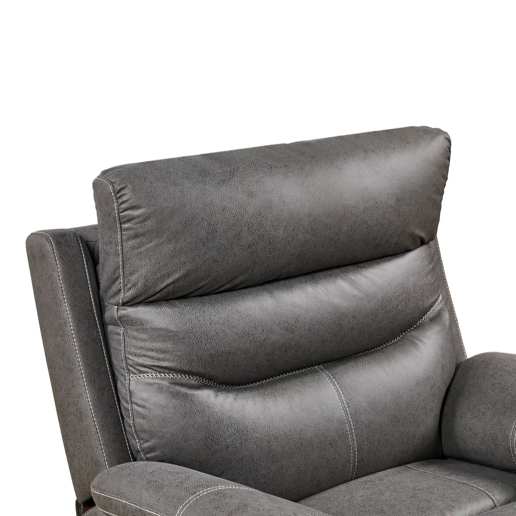Liyasi - Dual Okin Motor Rocking And 240° Swivel Single Sofa Seat Recliner Chair Infinite Position, Head Rest With Power Function by HouseOfZazla