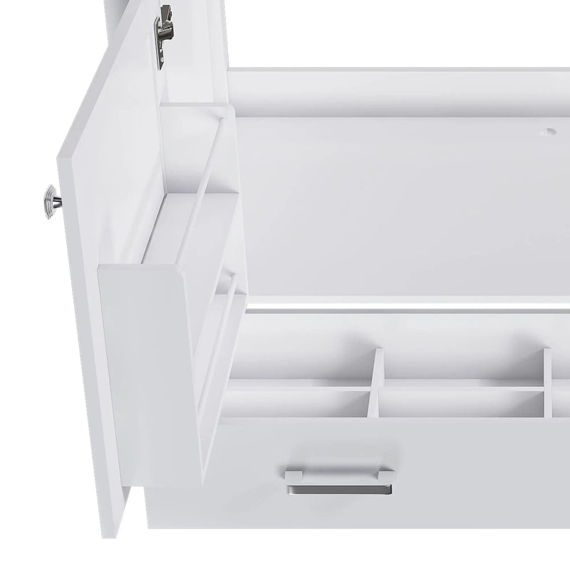 42" Bathroom Vanity Base With Doors And Drawer - White by HouseOfZazla