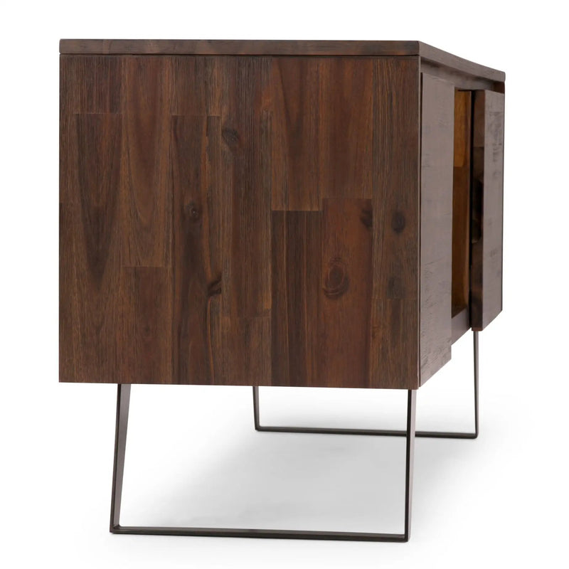 Lowry - TV Media Stand - Distressed Charcoal Brown by HouseOfZazla