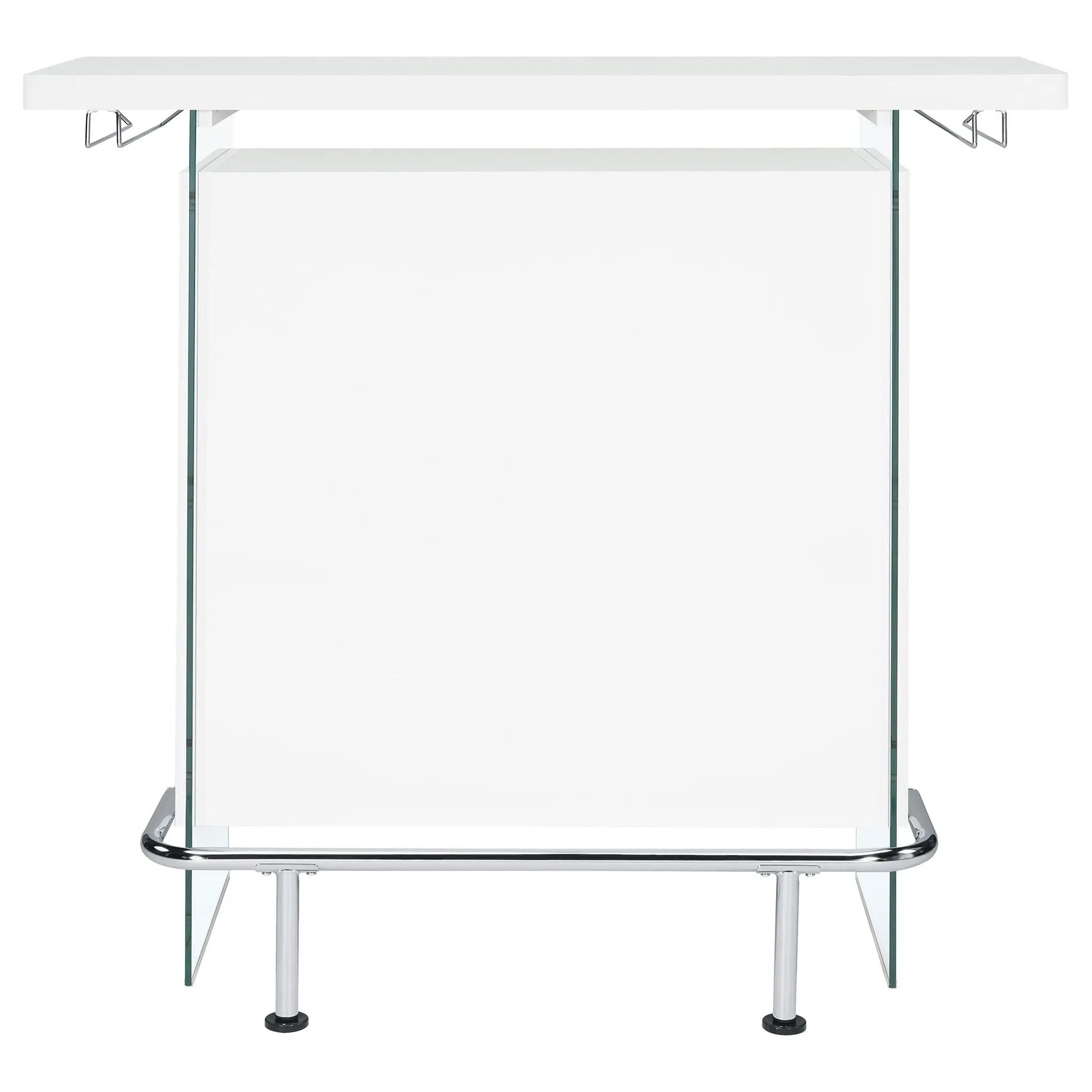 Acosta Freestanding Home Bar Wine Cabinet White High Gloss by Unique Piece Furniture