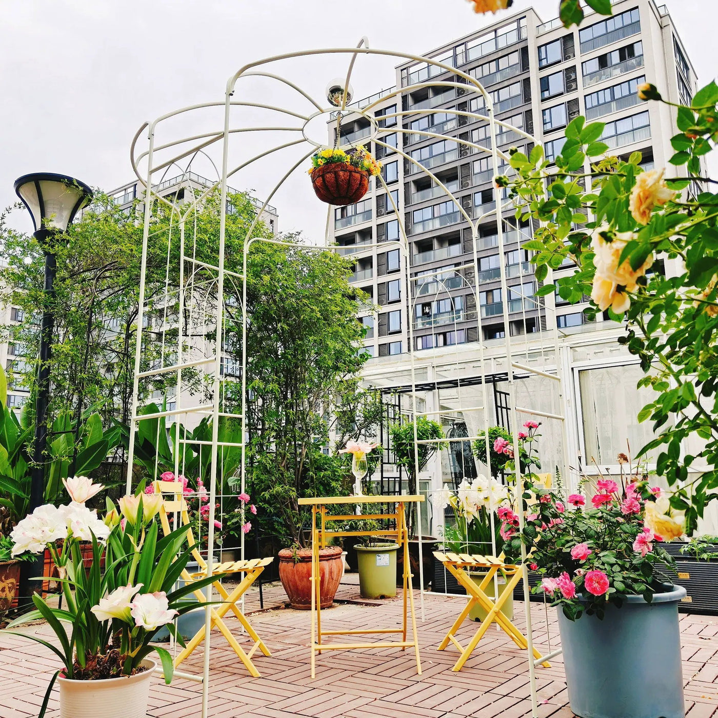 Metal Garden Arch Iron Garden Arbors Gazebo Dia High Birdcage Shape Pergola Pavilion For Wedding Ceremony by Unique Piece Furniture