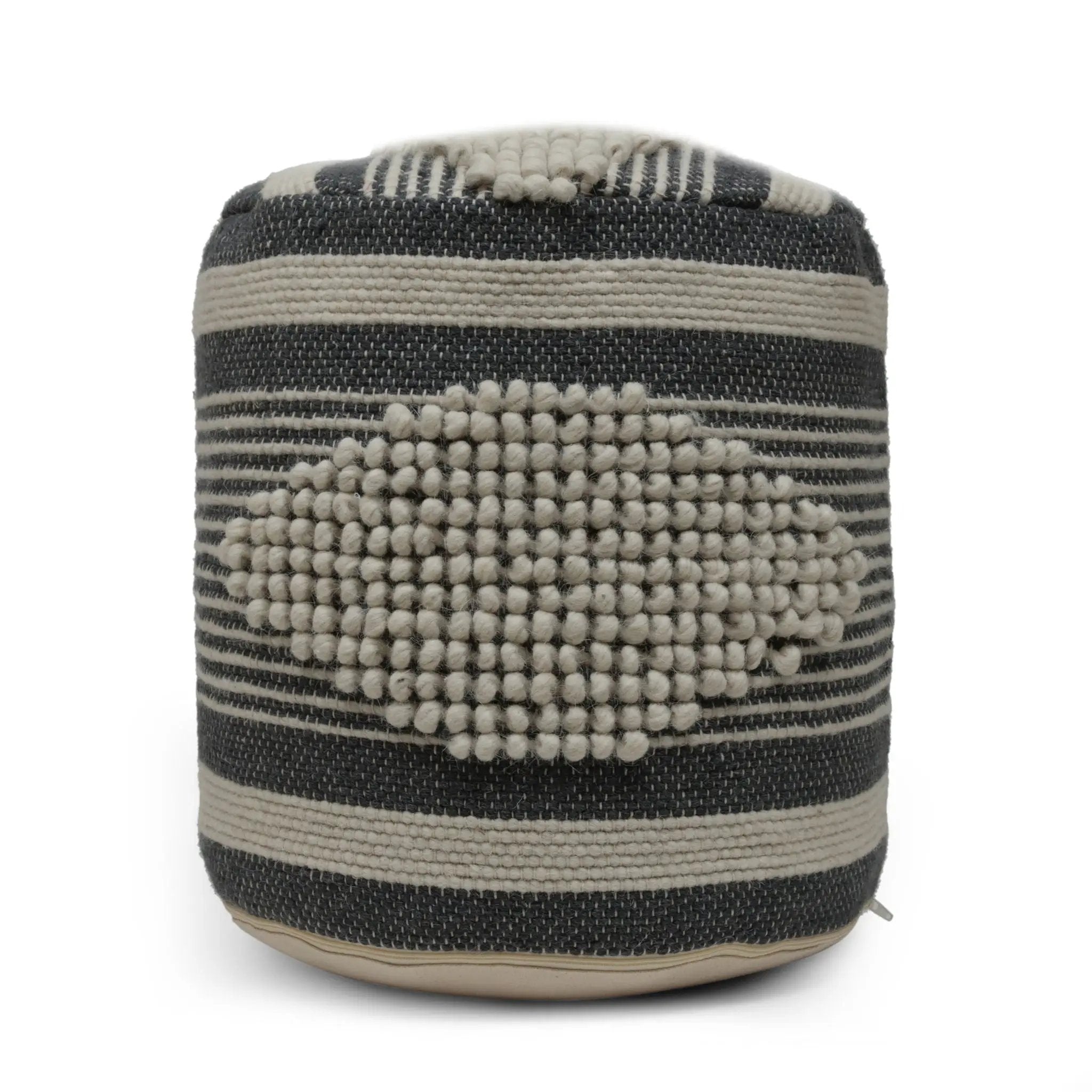 Diamond - Handcrafted Cylindrical Pouf by HouseOfZazla