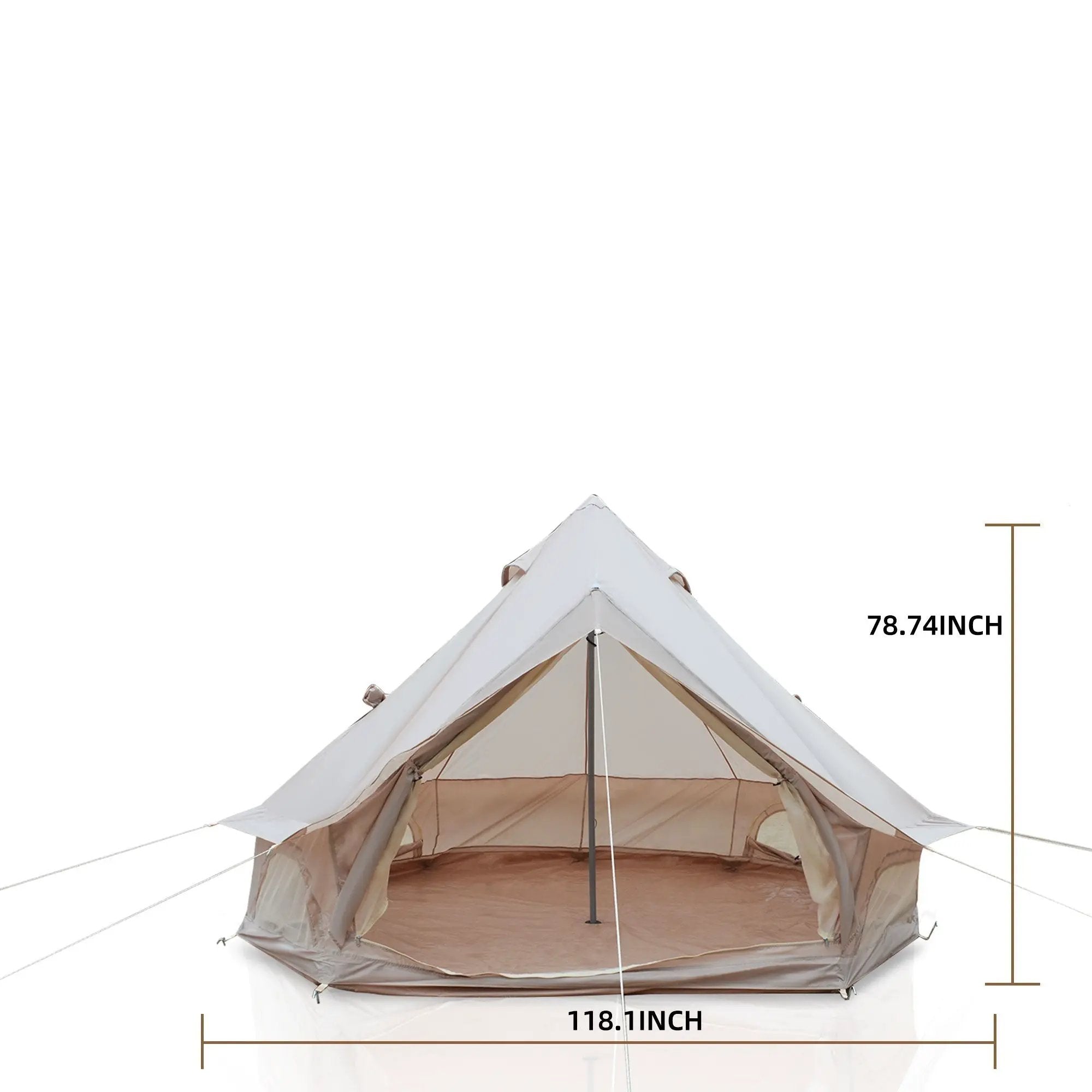 Oxford Bell Tent for Family Camping - Spacious 9.8ft Yurt with Stove Jack by HouseOfZazla