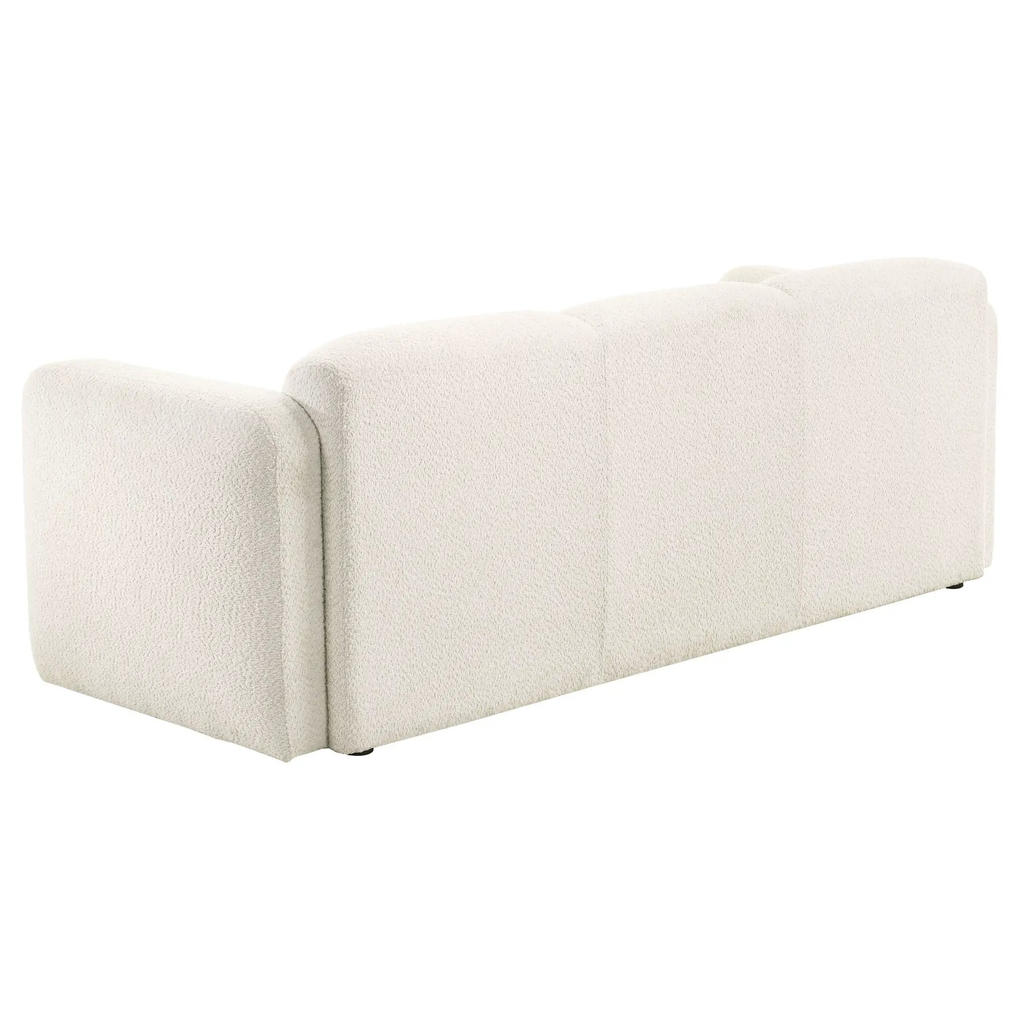 Dorset 3-piece Upholstered Round Track Arm Sofa Set White by Unique Piece Furniture