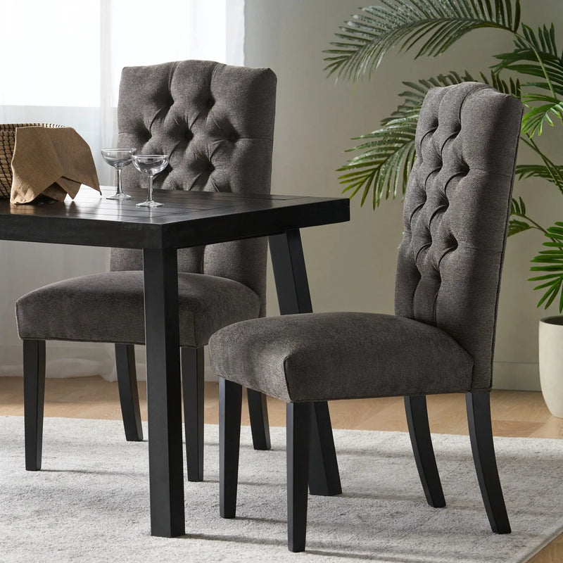 Harriet Tufted Dining Chair With Button Tufting And Diamond Stitching by HouseOfZazla
