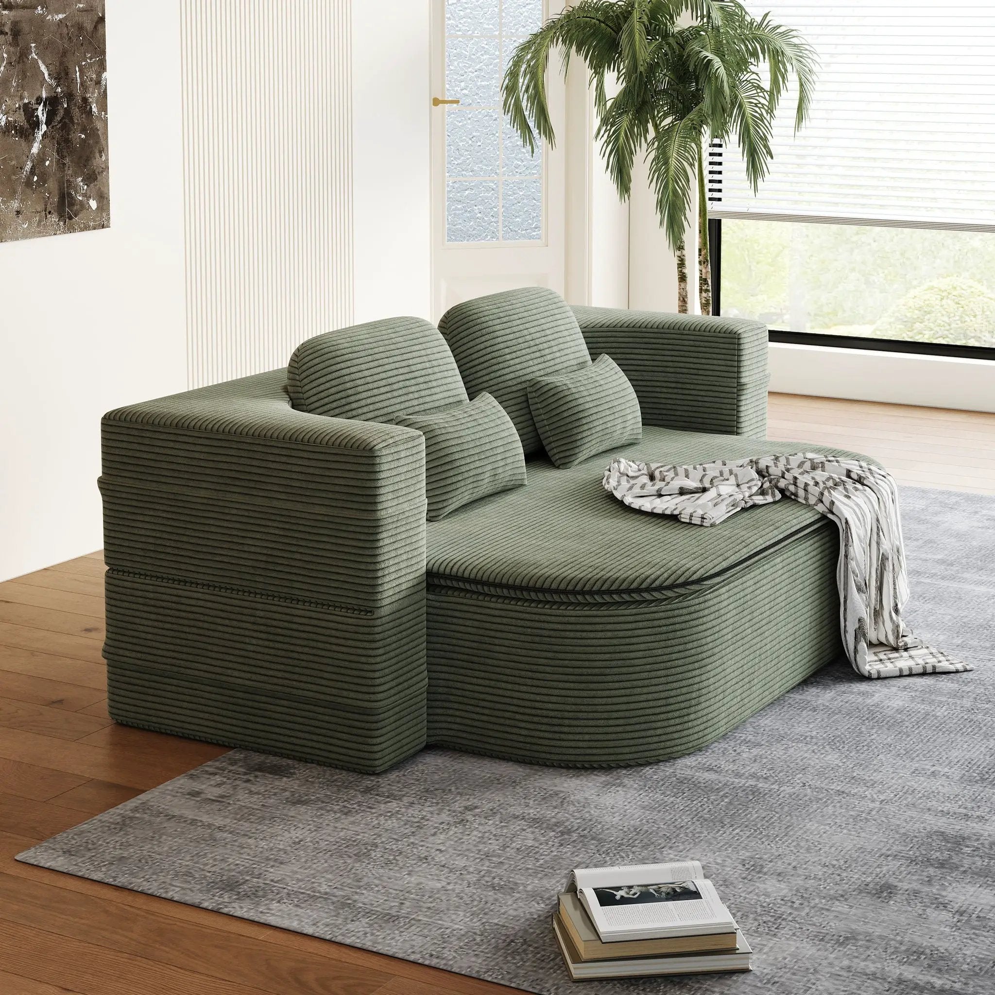 2 In 1 Foldable Sofa Bed With Multi Functional Blanket by HouseOfZazla