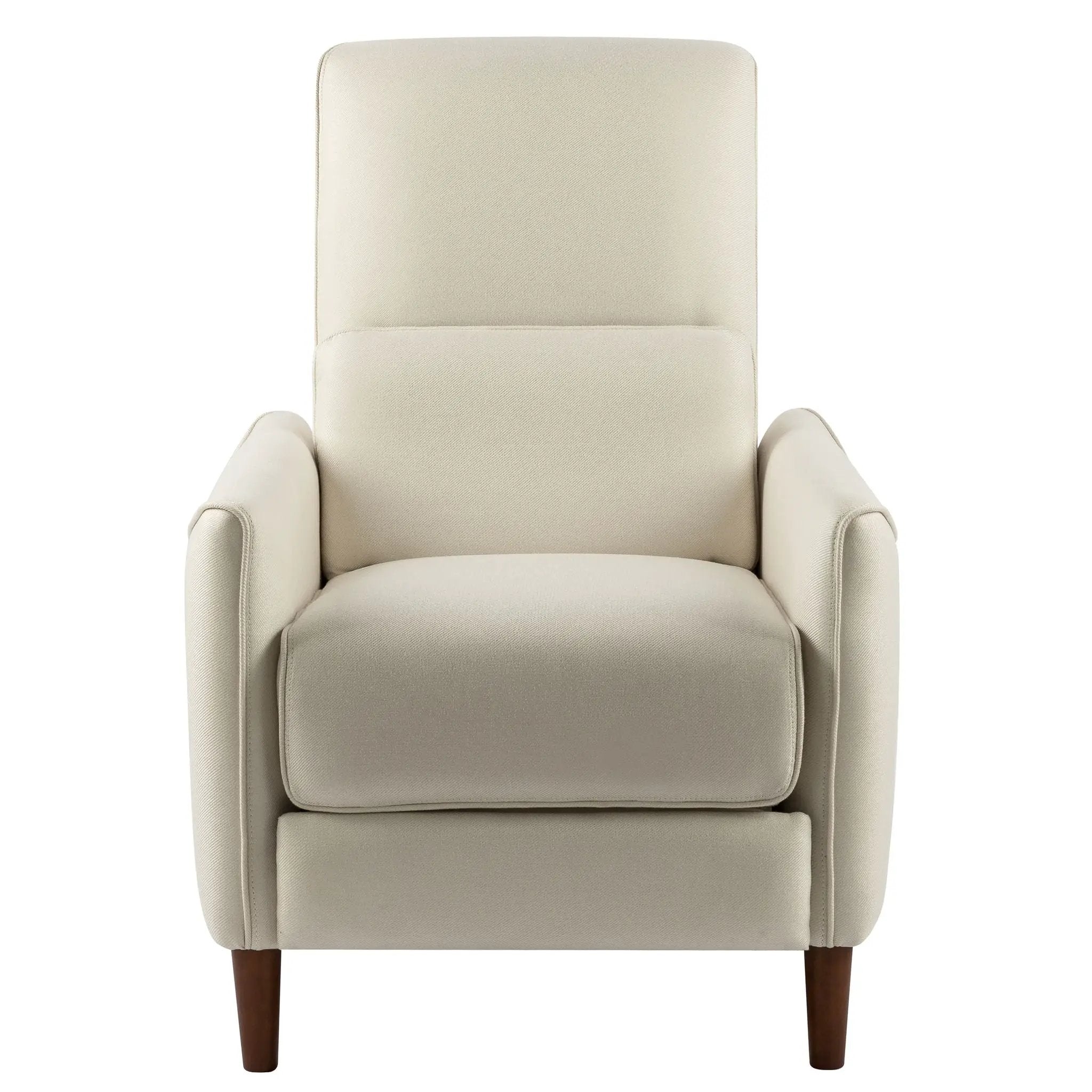 Upholstered Push Recliner Chair With Rubber Wood Legs For Living Room by HouseOfZazla