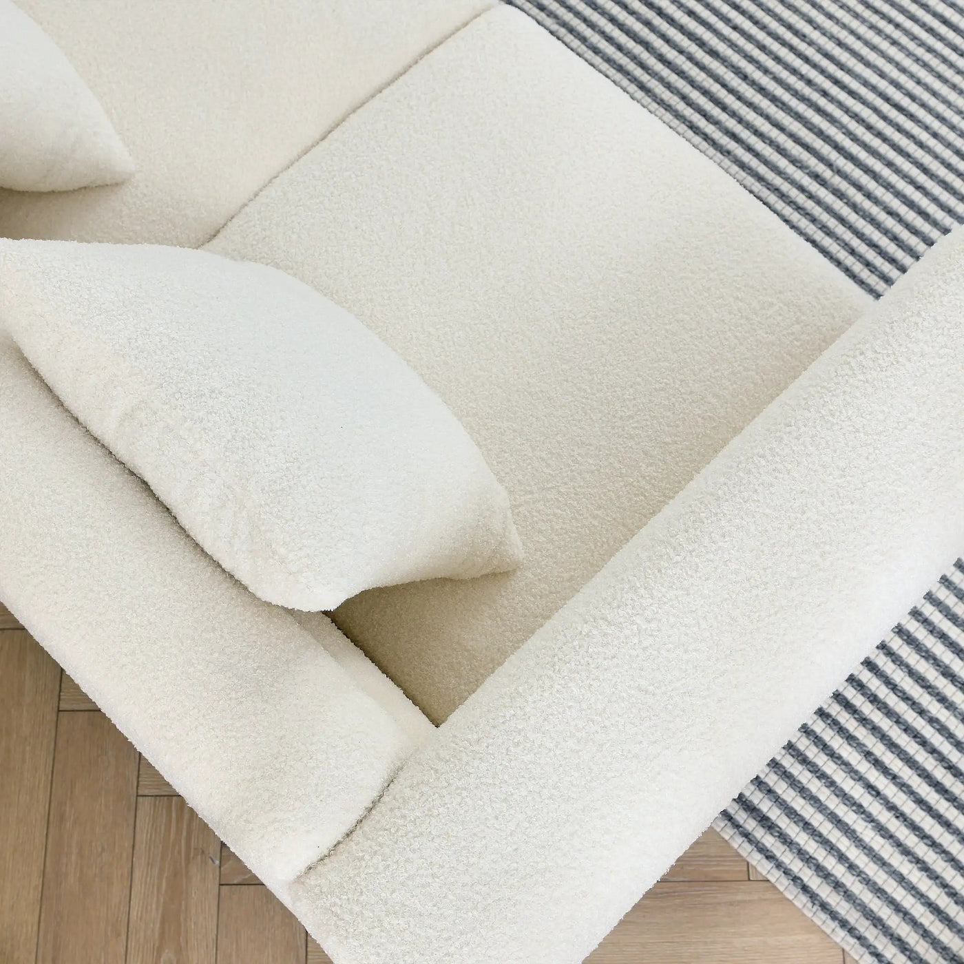 Oversized 2 Seater Sectional Sofa With Deep Seating And 2 Pillows by HouseOfZazla
