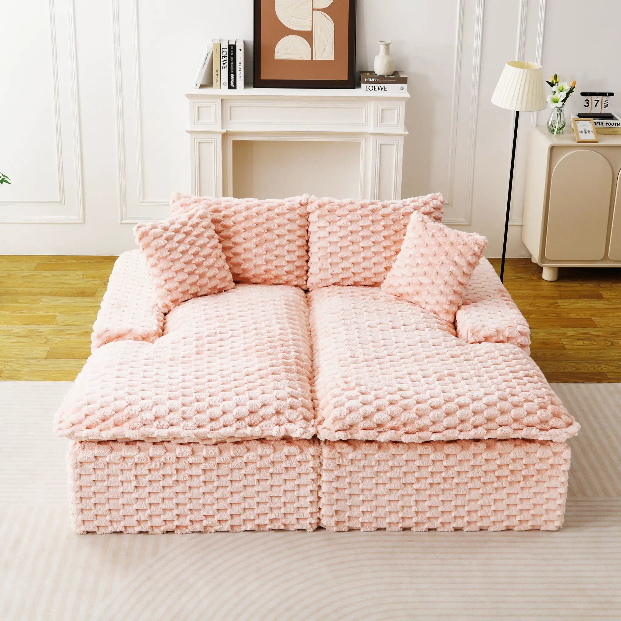 Double Chaise Lounge With Full Compressed Sponge by Unique Piece Furniture