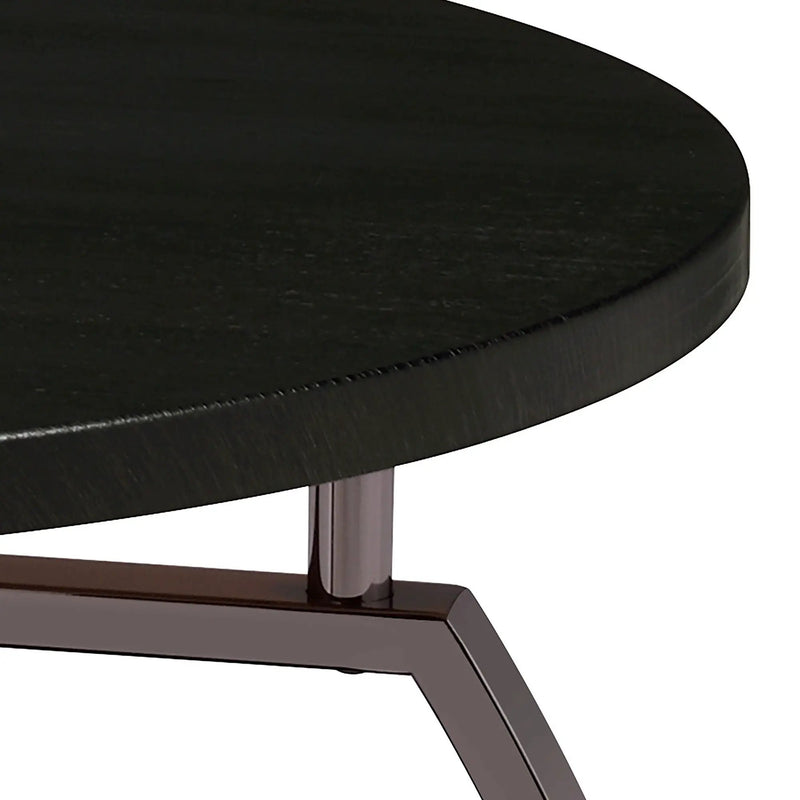 Starrett - 2 Piece Round Coffee Table Set - Charcoal by HouseOfZazla