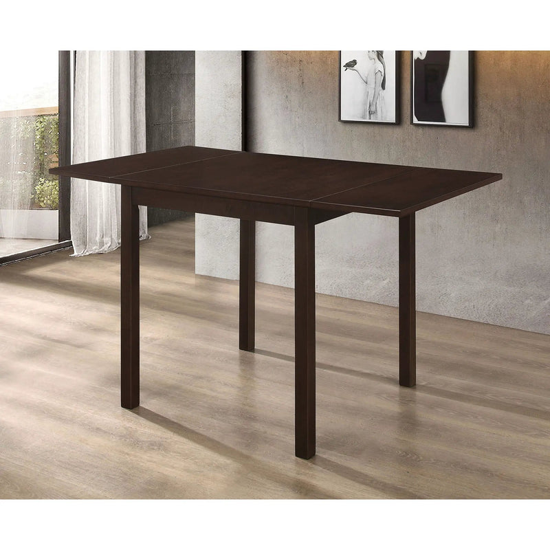 Dining Table With Drop Extension Leaf Table With Foldable Ends For Compact Spaces - Brown by HouseOfZazla