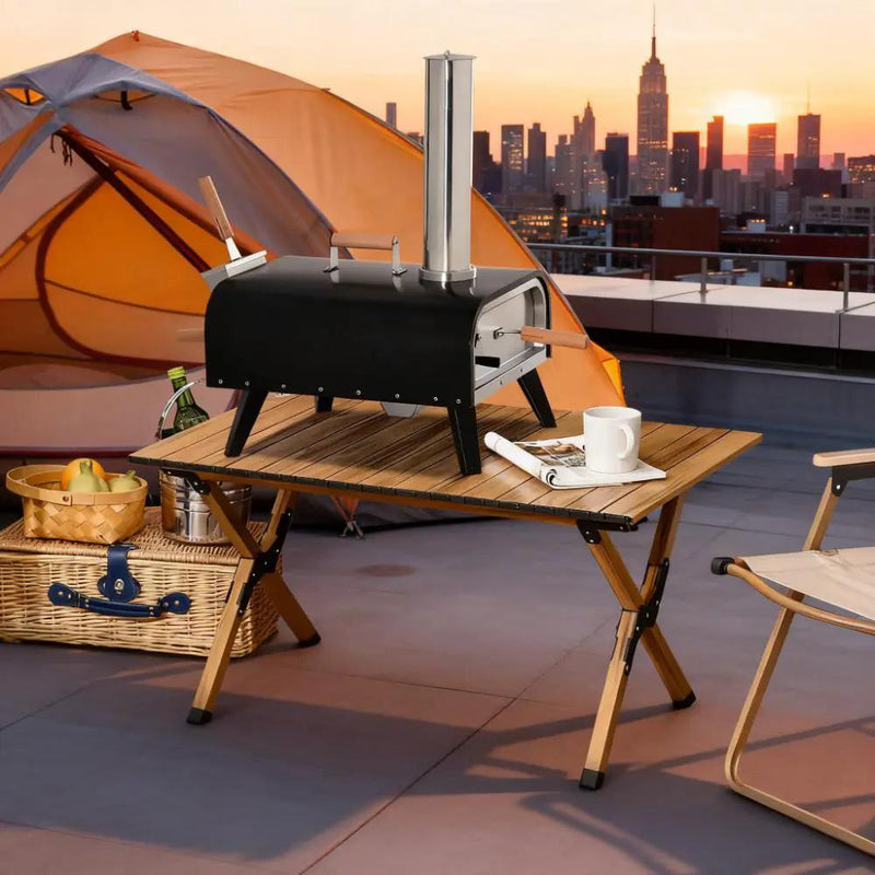 Outdoor Pizza Oven with 12" Rotating Stone by HouseOfZazla