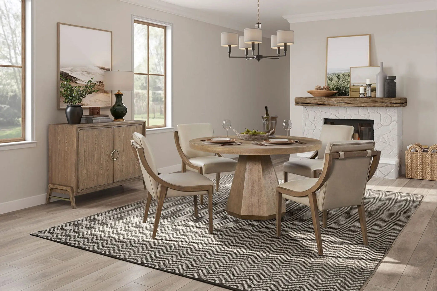 Elegant Round Dining Table by Unique Piece Furniture