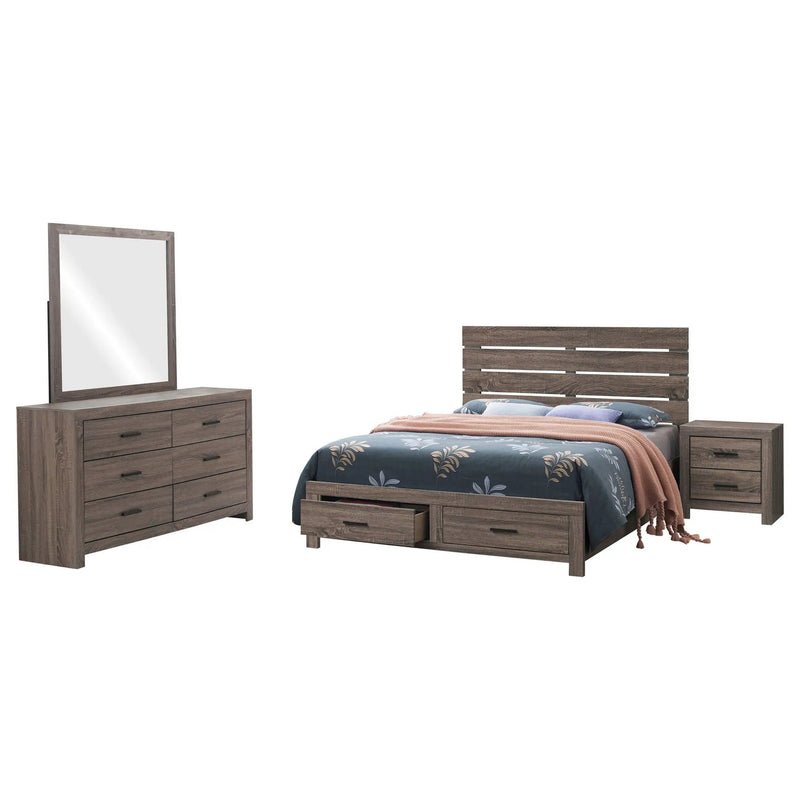 Brantford 4-piece Eastern King Bedroom Set Barrel Oak by Unique Piece Furniture