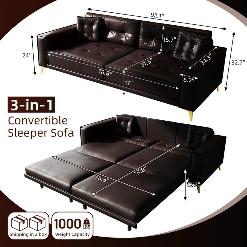 Pull Out Sofa Bed, Convertible Sleeper Sofa by HouseOfZazla