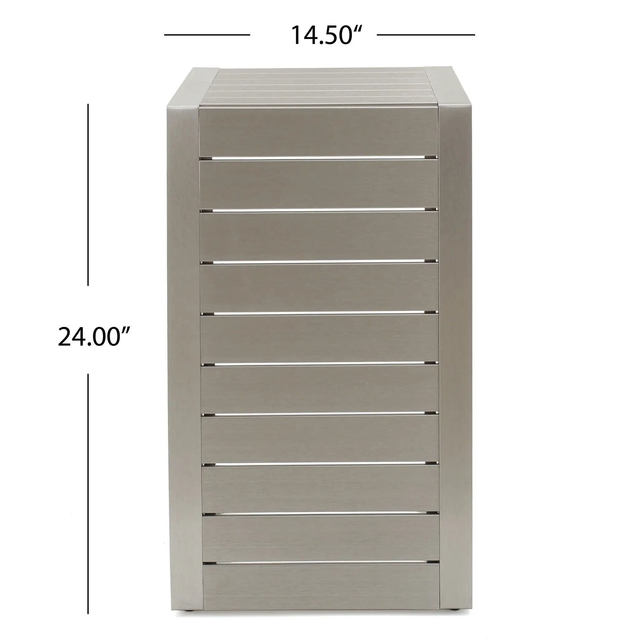 Aluminum Outdoor C-Shaped Side Table for Patio by HouseOfZazla