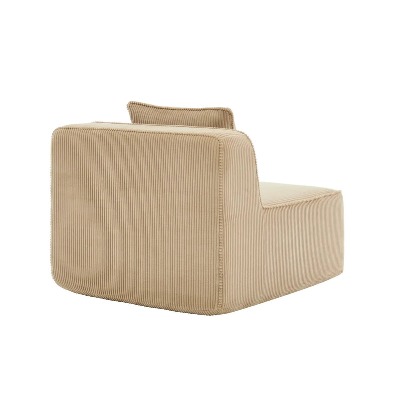 Armless Sofa With Pillow Corduroy - Camel by HouseOfZazla