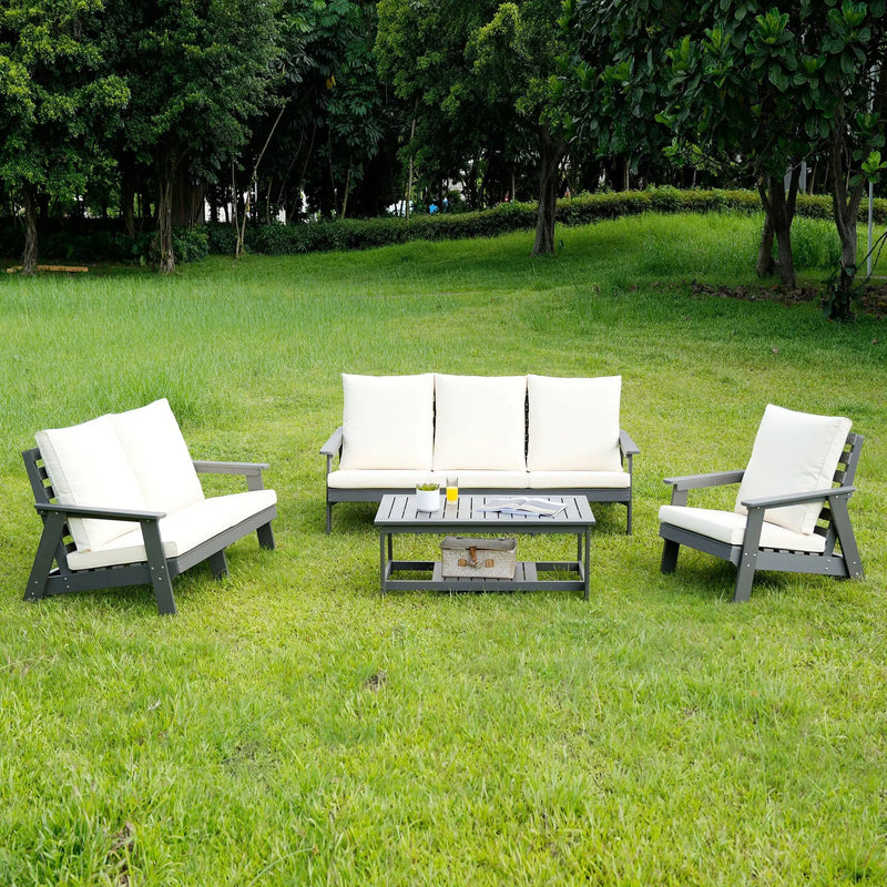 HIPS 3 Seater Outdoor Garden Sofa with Cushion by HouseOfZazla